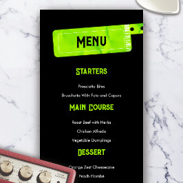 Menu de Casamento Festival Rock and Roll