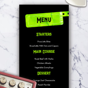 Menu de Casamento Festival Rock and Roll