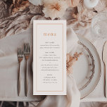 Menu de Casamento Floral Chic Dusty Pink Ditzy<br><div class="desc">Um delicado esquema cor-de-rosa empoeirado cria uma sensação romântica crônica a estas vindimas que encontram menus modernos de casamento. A frente apresenta a tipografia moderna em um layout abotoado enquanto os pop traseiros com florais distantes. Personalize para seu próprio evento e emparelhe com as peças do conjunto de coordenação.</div>