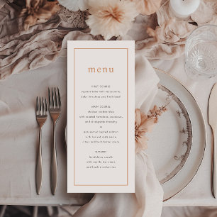 Menu de Casamento Floral Chic Dusty Pink Ditzy