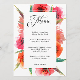 Menu de Casamento Floral das Populações Pintadas V