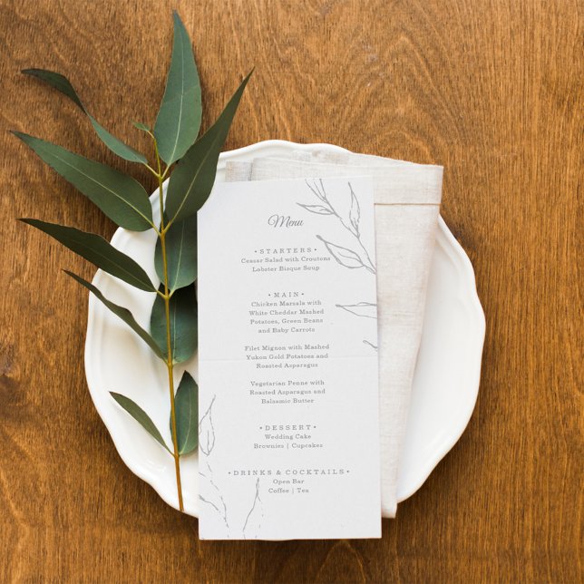 Menu de Casamento Floral Elegante (Criador carregado)