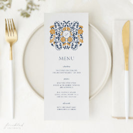 Menu de Casamento Floral Nouveau, Botânica Vintage