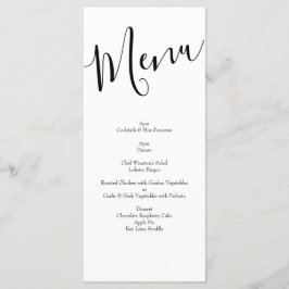 Menu de Casamento Floral Rosa do Pastel Amarelo