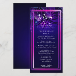 Menu de casamento | Folhagem Tropical Neon
