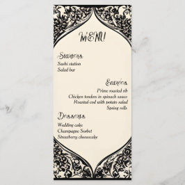 Menu de Casamento Gótico Personalizável