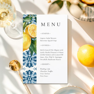 Menu de Casamento Italiano Positano Citrino de Lim