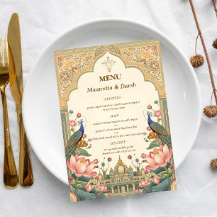 Menu de Casamento Luxuoso e Elegante Pichwai India
