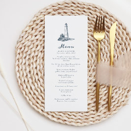 Menu de Casamento Marítimo do Farol Náutico Elegan