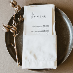 Menu de Casamento Minimalista HARLOW 4x9