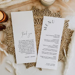Menu de Casamento Minimalista HARLOW 4x9<br><div class="desc">Harlow Collection - uma mistura perfeita de sofisticação limpa e talento moderno. Ele foi projetado com uma fonte moderna de escrita que exude estilo e elegância. Cada produto da coleção é cuidadosamente trabalhado para mostrar uma aparência que é eterno e constante.</div>