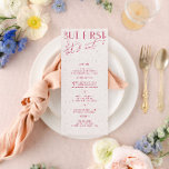 Menu de Casamento Mínimo de Magenta e Textura Mode<br><div class="desc">Projetado para coordenar com a Coleção de Convite para Casamento "Brilhante". Para alterar os detalhes, clique em "Detalhes". Para mover o texto ou alterar o tamanho, a fonte ou a cor, clique em "Editar usando a Ferramenta de Design". Visualize o link de coleção nesta página para ver todos os itens...</div>