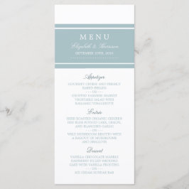 Menu de Casamento Moderno Azul de Ovo de Pato