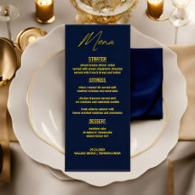 Menu de Casamento Moderno Clássico - Salva os Arom