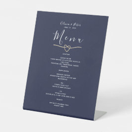 Menu de Casamento Moderno Minimalista