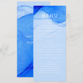 Menu de Casamento Moderno Personalizado com Tinta