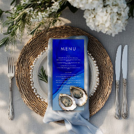 Menu de Casamento Moderno Personalizado com Tinta 