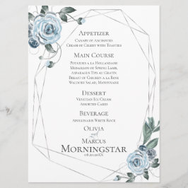 Menu de casamento | Mola Azul Estanjado