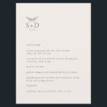 Menu de Casamento Monograma Moderno de Ivory<br><div class="desc">Este é o moderno menu de casamento de marfim,  que irá adicionar um toque de elegância à sua decoração de Festa de casamento. Todo texto é editável,  basta clicar em 'Personalizar este modelo'. Itens correspondentes,  como cartões de lugar,  números de mesas e sinais de casamento também estão disponíveis.</div>