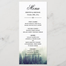Menu de Casamento Natural da Floresta de Pinheiros