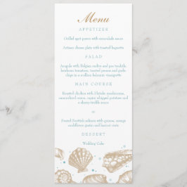Menu de Casamento Náutico de Tan/Praia de Aqua