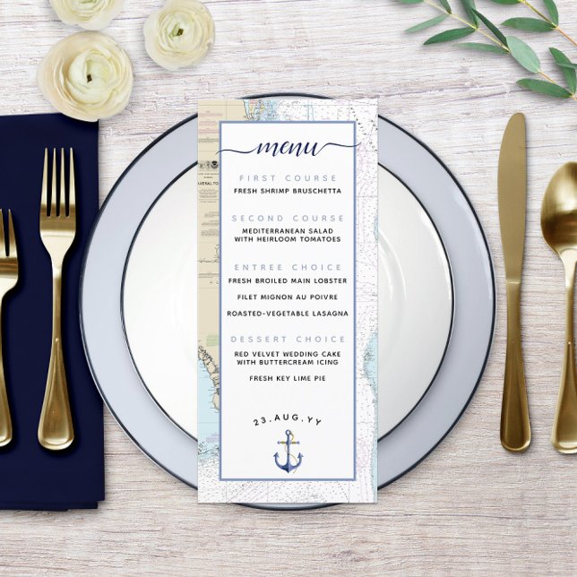 Menu de Casamento Náutico do Sul da Flórida (South Florida ⚓️💍 Nautical Wedding Menu
)