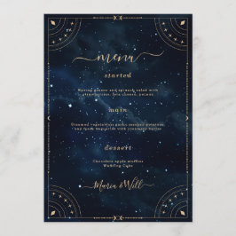 Menu de Casamento Noite Estrelada de Casamento Ele