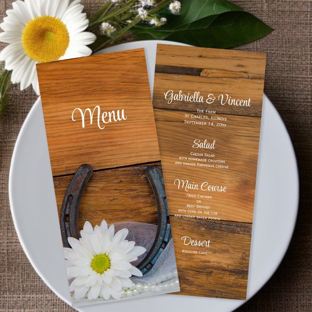 Menu de Casamento Ocidental do País de Ferradura B (Criador carregado)