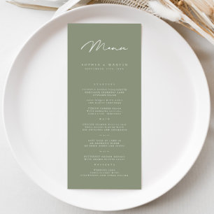 Menu de Casamento Oleícola de Cinzas Escuras Minim