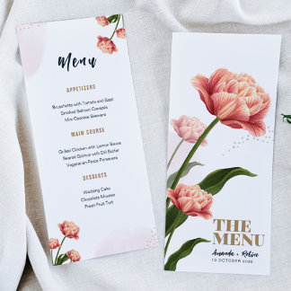 Menu de Casamento Orgânico das Flores Amarelas