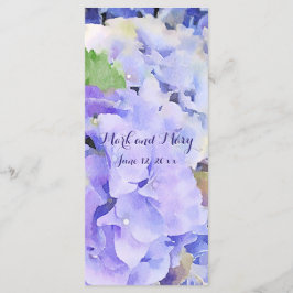 Menu de Casamento ou Evento da Hydrangea Personali