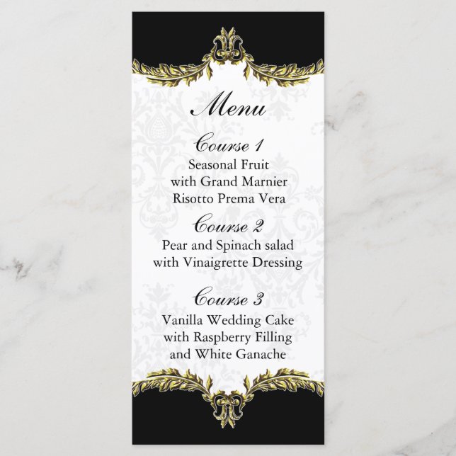 menu de casamento ouro preto (Frente)