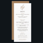 Menu de Casamento outono de Sprig do outono<br><div class="desc">Este menu de casamento simples,  mas na moda,  mostra uma mão desenhada de folhas de outono no topo,  junto com espaço para os nomes dos casais e data de casamento no fundo. É o menu perfeito para um casamento outono ou evento.</div>