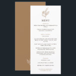 Menu de Casamento outono de Sprig do outono<br><div class="desc">Este menu de casamento simples,  mas na moda,  mostra uma mão desenhada de folhas de outono no topo,  junto com espaço para os nomes dos casais e data de casamento no fundo. É o menu perfeito para um casamento outono ou evento.</div>