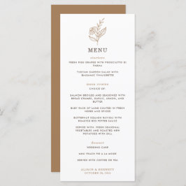 Menu de Casamento outono de Sprig do outono