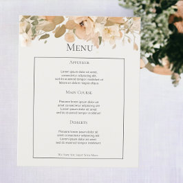 Menu de Casamento Personalizado da Flor Verde Sem 