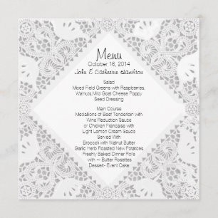 Menu de Casamento Personalizado de Olhar Doido Bra
