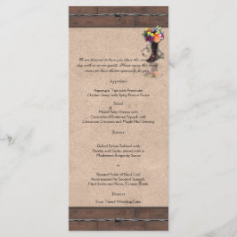 Menu de Casamento por Fios de Barbed Western