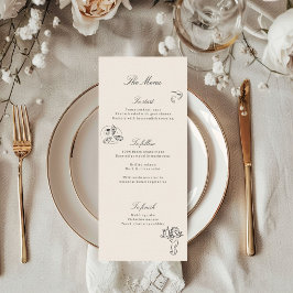 Menu de Casamento Quimológico Ilustrado