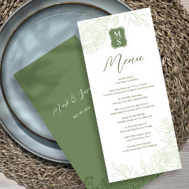 Menu de Casamento Ranunculus Bilíngue Vietnamita
