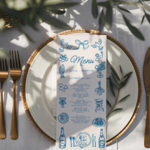Menu de Casamento Retroativo da Tipografia Escrita