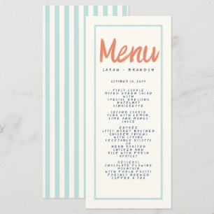 Menu de Casamento Retroativo da Tipografia Vermelh