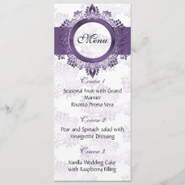 menu de casamento roxo