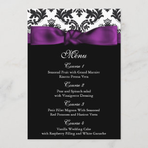 menu de casamento roxo damasco