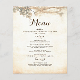 Menu de Casamento Russo das Ramais da Árvore Vinta
