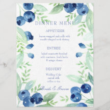 Menu de Casamento Russo de Berry de Meio-Verão da 