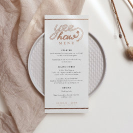 Menu de Casamento Russo do País do Cowboy Ocidenta