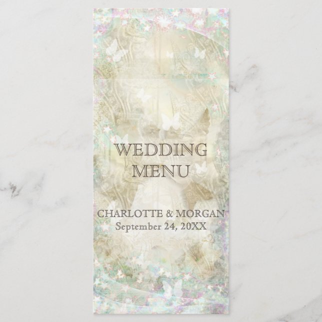 Menu de Casamento Russo Especializado de Ouro Spar (Frente)