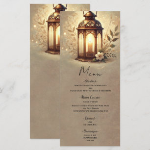 Menu de Casamento Russo Lanterna de Bronze Brilhan