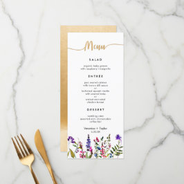 Menu de casamento Simples do 3 Cursos de Flor